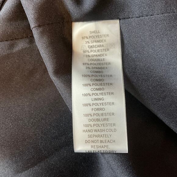 Vince Camuto Sheer Dot Long Sleeve Cocktail Dress Size 8 Blue Bow Halter Shift - Picture 10 of 13